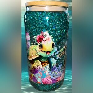 Sea Turtle Snow Globe Tumbler